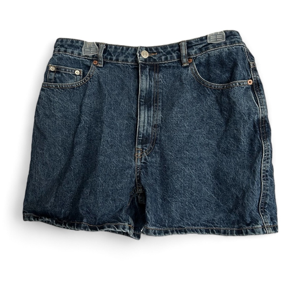 ONLY L Womens Blue Denim Jeans Shorts High Rise Bermuda 100% Cotton Female Jean